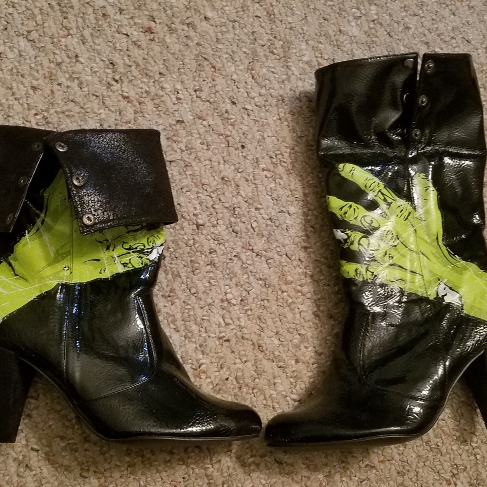 Iron Fist Zombie Heel  Low Calf Boots Size 9